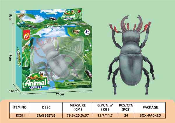 锹甲虫儿童仿真昆虫套装 昆虫玩具