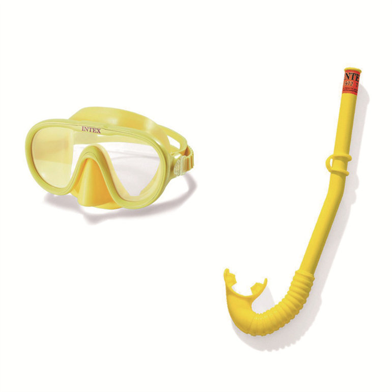 黄色泳镜呼吸管组合玩具游泳用品玩具
