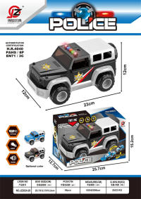 惯性越野警车（带灯光声音）（蓝.黑2色混装）（包电3粒AG13) 惯性车玩具