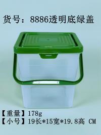 收纳盒 收纳箱 永汇乐塑料制品厂 透明底绿盖