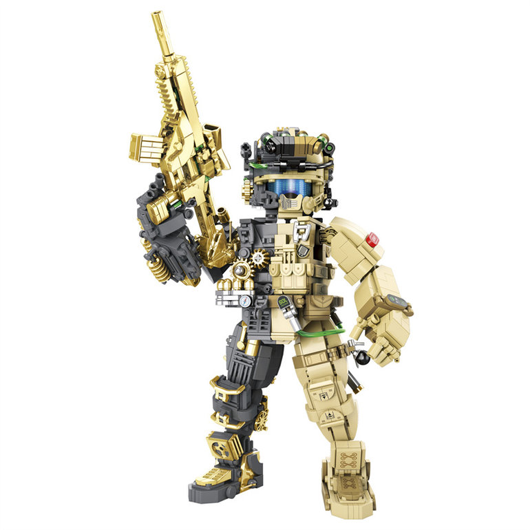 特种兵半机械军人积木潮玩积木玩具