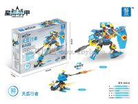 新品 品格积木K22-8星际机甲 中文展示盒 儿童益智 8款混装