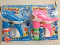 海豚实色灯光音乐单瓶水电动泡泡枪