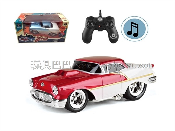 遥控车2.4G 六通带音乐遥控肌肉改装车 1：16