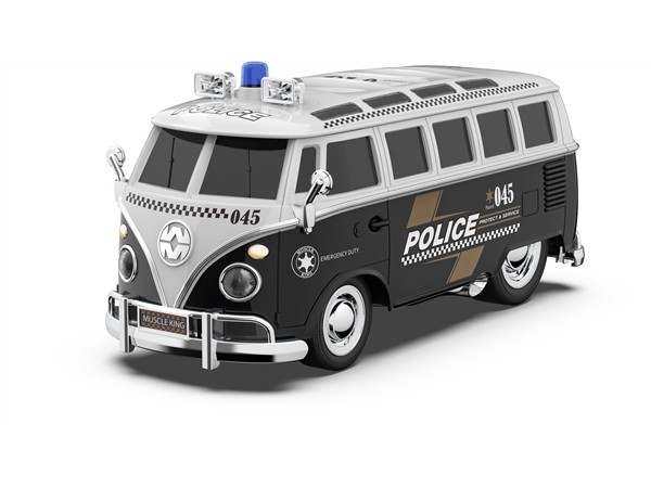 六通遥控中巴警车带灯光声音