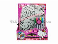 DIY hello kitty彩绘水彩背包(5色可洗水笔）