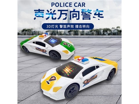 儿童电动玩具车灯光音乐电动万向警车