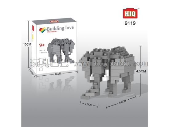 HIQ龙越微型积木 动物系列-大象120片