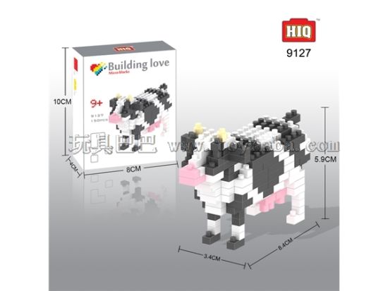HIQ龙越微型积木 动物系列-奶牛150片