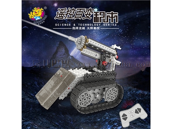 龙越 亚马逊热销玩具遥控机器人创意DIY科教益智拼插积木_R732