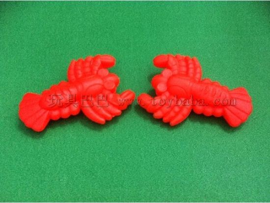 红色小龙虾 海洋生物 吹瓶玩具配件 过家家玩具配件
