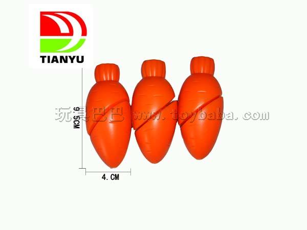 玩具吹瓶胡萝卜可贴魔术贴_TY-CP-081