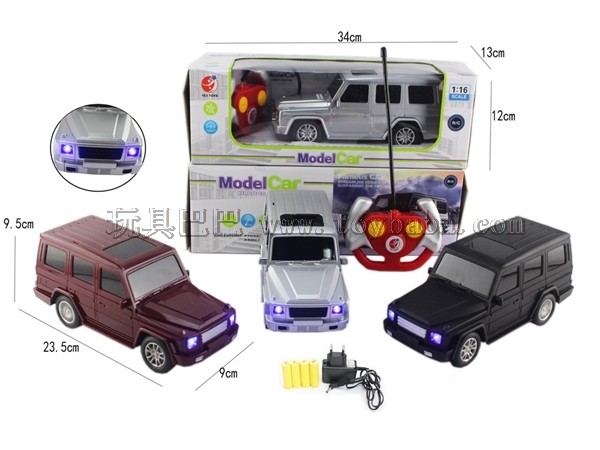 1:16四通奔驰遥控车/灯光（包含电池）/1款3色