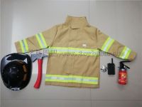 长袖消防服带黑色消防帽（黄色）