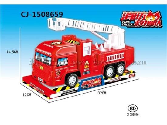 儿童惯性消防车模型玩具 仿真消防车套装 儿童礼品玩具 CJ-1508659