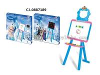 儿童画板磁性双面可升降画架支架式小黑板写字板幼儿园教具 冰雪