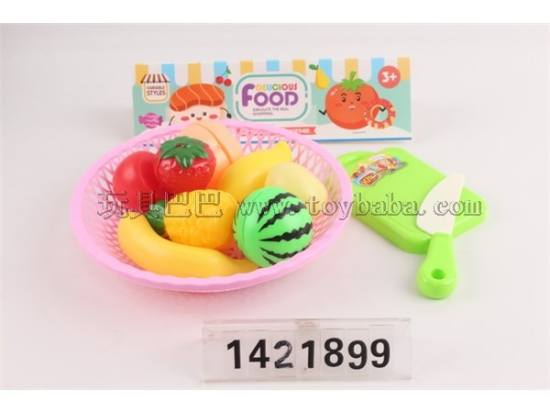 水果切切乐 儿童过家家拼装益智玩具切水果蔬菜切切看水果蔬菜篮子厨房