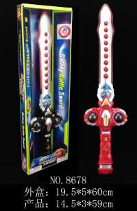 厂家直销 热销儿童发光玩具 NO.8678 电动发声闪光剑 剑柄七彩炫光