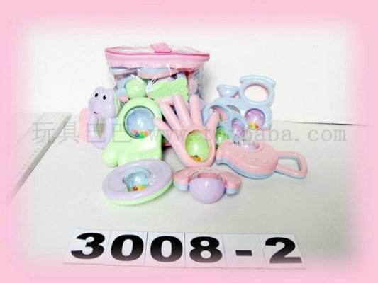 8只拉链PVC袋婴儿摇铃 儿童玩具 益智玩具