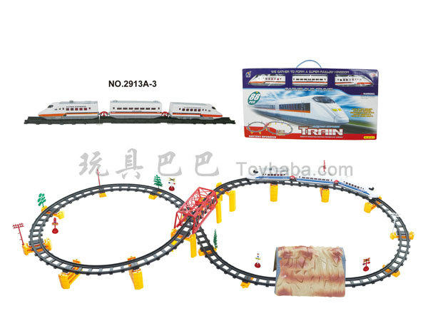 电动立体轨道火车配天桥和山洞(88PCS)