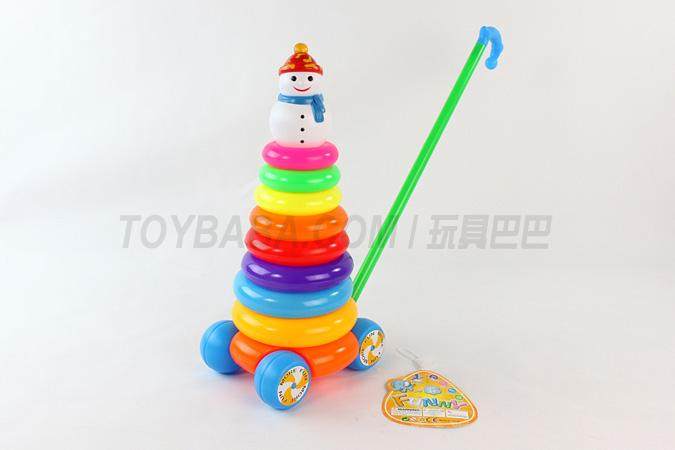 9层圆形手推套圈雪人