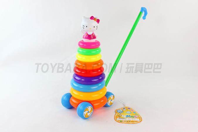 9层圆形手推套圈KT猫