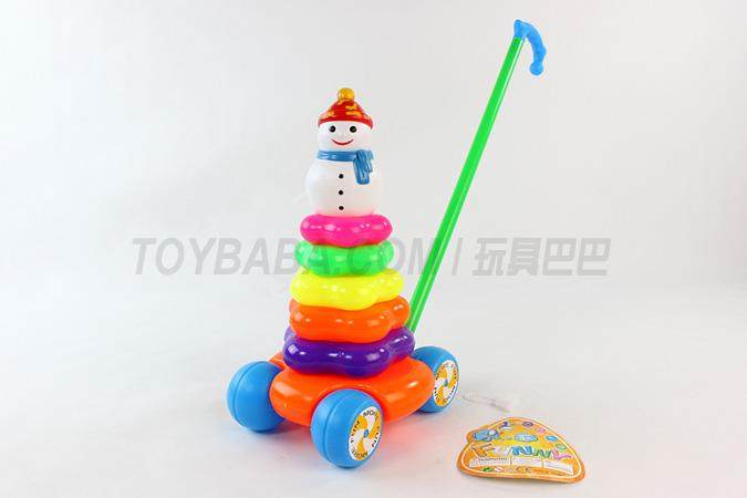 6层梅花形手推套圈雪人