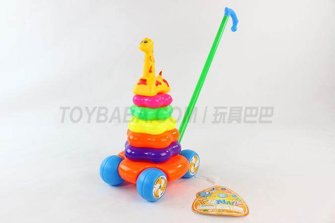 6层梅花形手推套圈长颈鹿