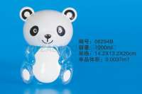 儿童卡通可装糖存钱罐装食品积木瓶子熊猫