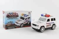 儿童玩具电动万向奔驰警车英文歌灯光 英文包装