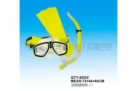 游泳眼镜 潜水镜+呼吸管+蛙鞋三件套 面镜