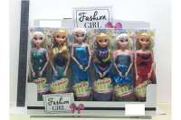 儿童芭芘娃娃玩具系列 11.5关节手冰雪6款圆筒展示盒