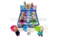 儿童芭芘娃娃玩具系列 3.5透明蛋 冰雪姐妹展示盒