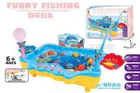 电动钓鱼玩具 粉红、浅蓝2色混装 中文版