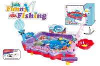 电动钓鱼玩具 大红、紫色2色混装 英文版