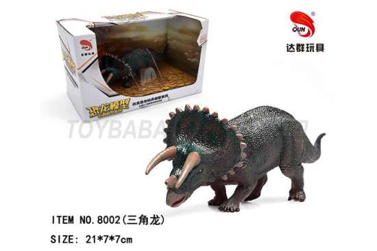 动物模型仿真玩具 三角龙  软胶恐龙玩具