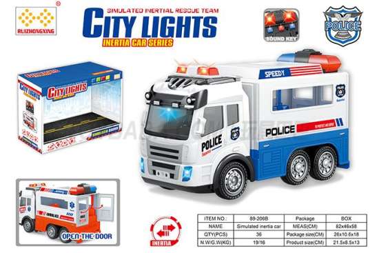 儿童玩具车系列 惯性警车带灯光音乐