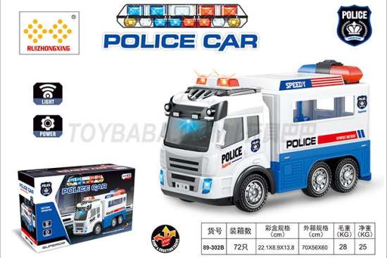 儿童玩具车系列 电动万向警车带灯光音乐