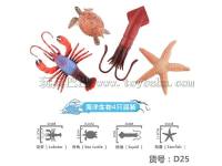 龙虾海洋生物玩具一模4只