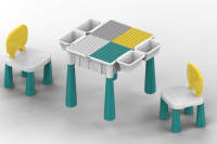 积木桌 积木玩具 一桌、一椅、2收纳桶、4增高