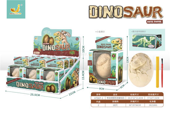 考古挖掘恐龙蛋化石