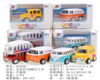 合金回力Q版巴士车合金车玩具车模型