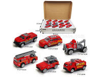 滑行消防（6款）合金车玩具