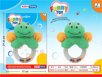 6“胶圈摇铃青蛙 毛绒玩具婴儿玩具