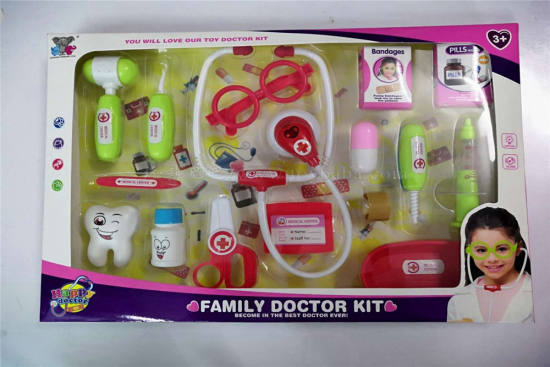 医具女款拼装16PCS 医具玩具 过家家玩具（灯光.声音.包电AG10*2）
