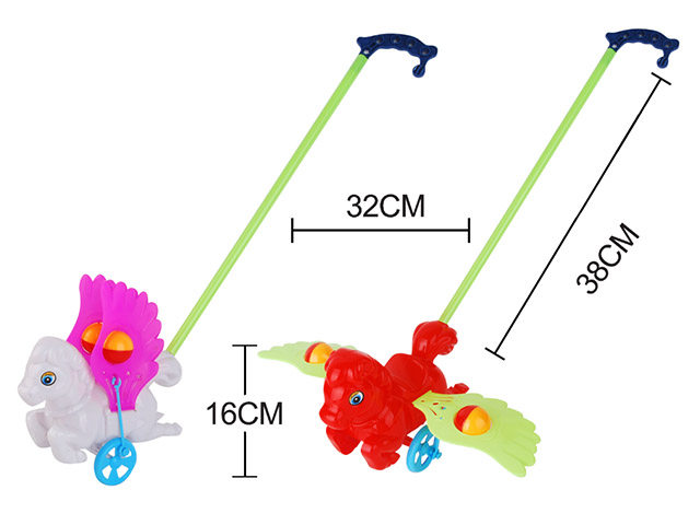 手推马带响铃（2色混装）