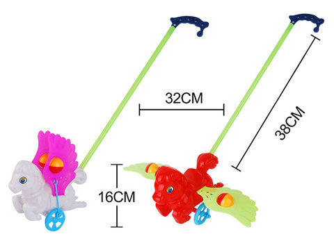 手推马带响铃（2色混装）