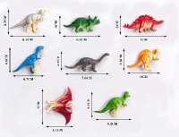 8只2寸pvc软胶喷漆恐龙模型玩具 赠品佳选