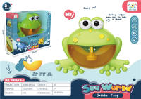泡泡青蛙  夏日浴室戏水电动玩具开窗盒包装