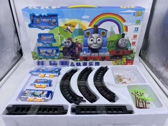 新款儿童电动托马思小火车地摊玩具小孩益智拼装轨道玩具车套装